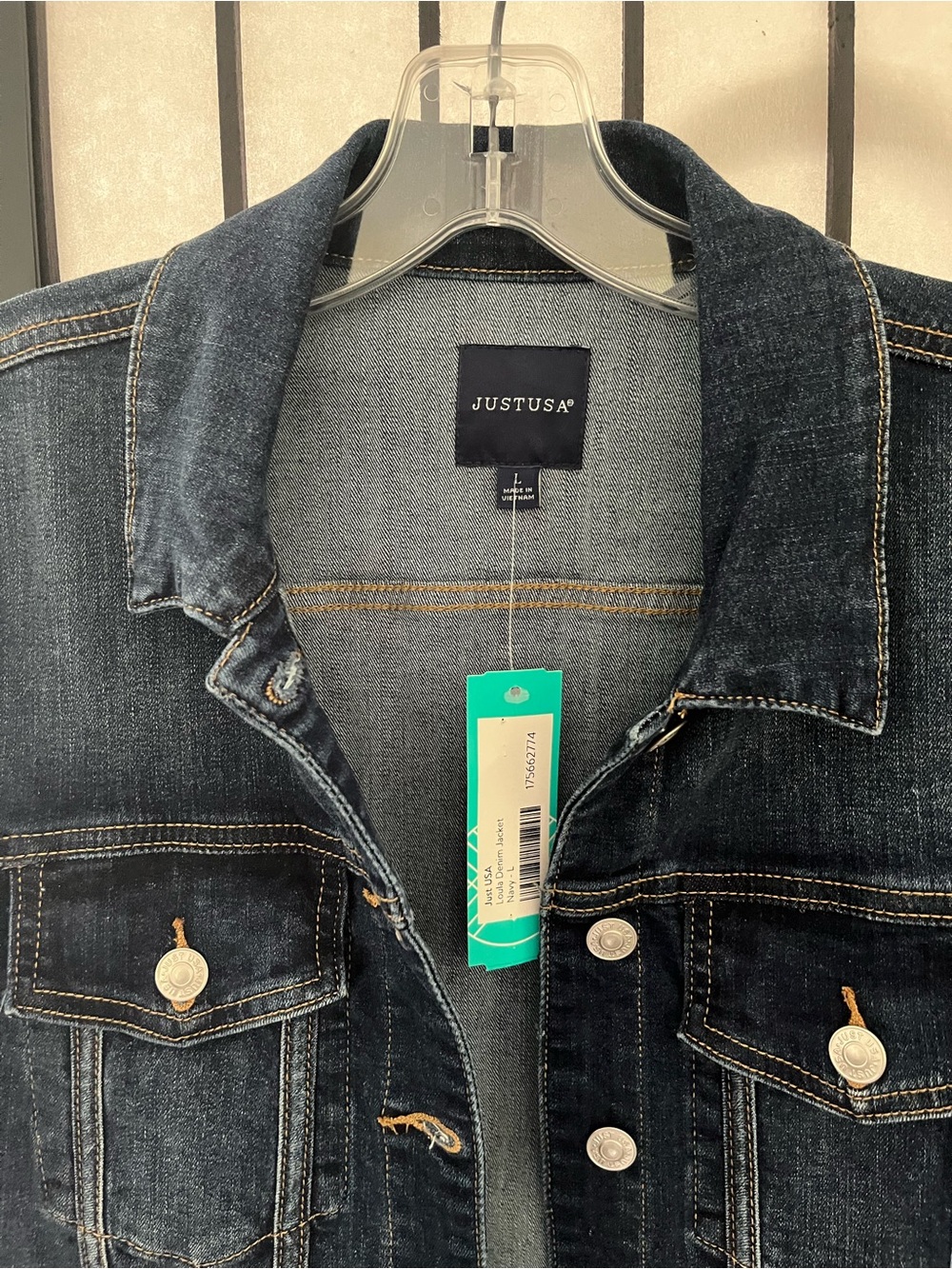 Classic Dark Blue Denim Jacket - Picture 3 of 3